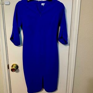 Calvin Klein Vibrant Blue Zipper Dress
